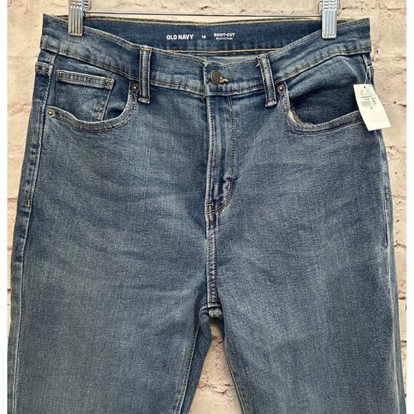Old Navy Jeans Boys 18 Boot Cut Built in Flex Blue Denim NEW Adjustable Waist - Picture 3 of 6